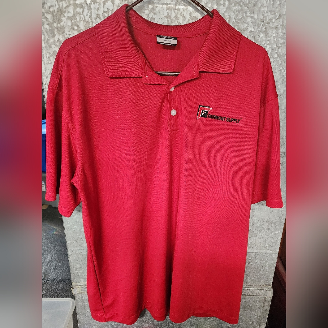 Nike Dri Fit Golf Polo Red Top Mens Xl
